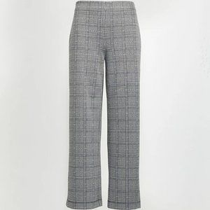 🌸LOFT Petite Shimmer Plaid Pull On Wide Leg Pants